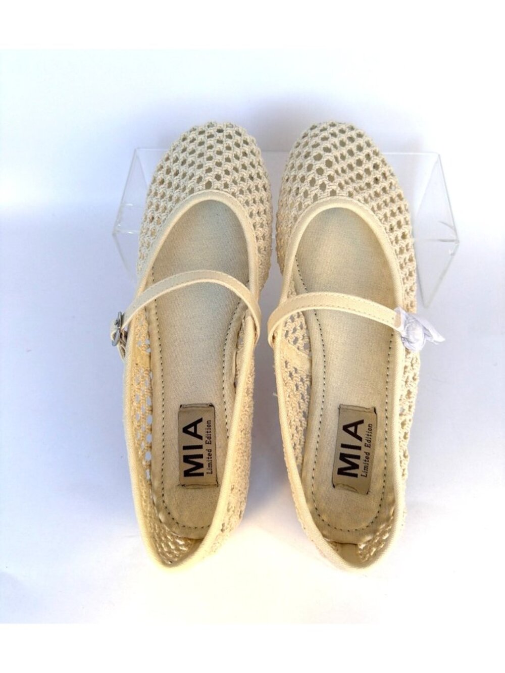 MIA Kora Mary Janes Natural Ivory Flats Size 7 - Picture 4 of 8